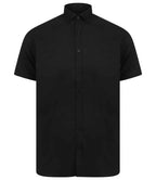 Henbury Modern Short Sleeve Slim Fit Oxford Shirt