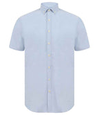 Henbury Modern Short Sleeve Slim Fit Oxford Shirt