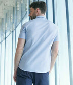 Henbury Modern Short Sleeve Slim Fit Oxford Shirt