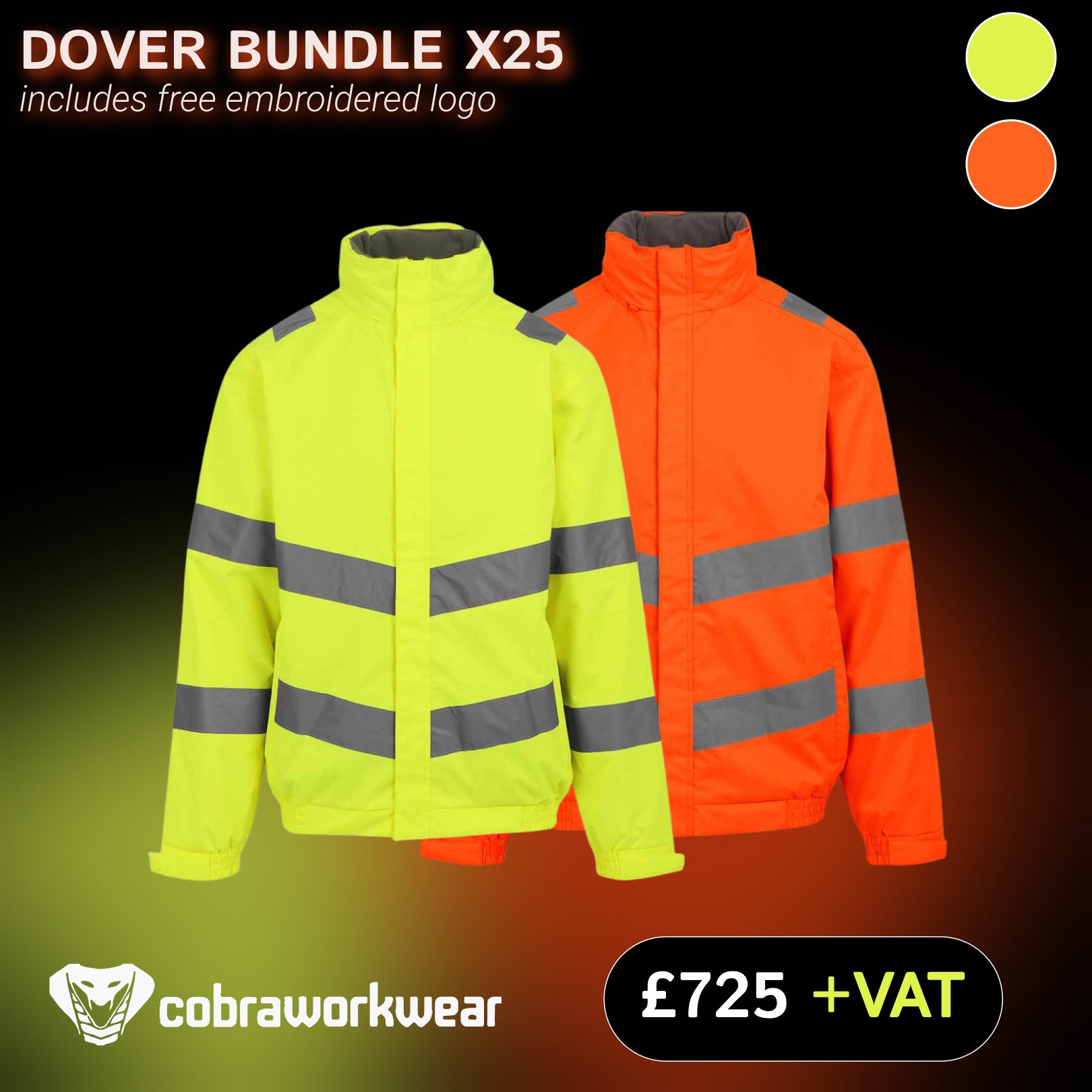 Hi Vis Dover x25 Qty Bundle Package