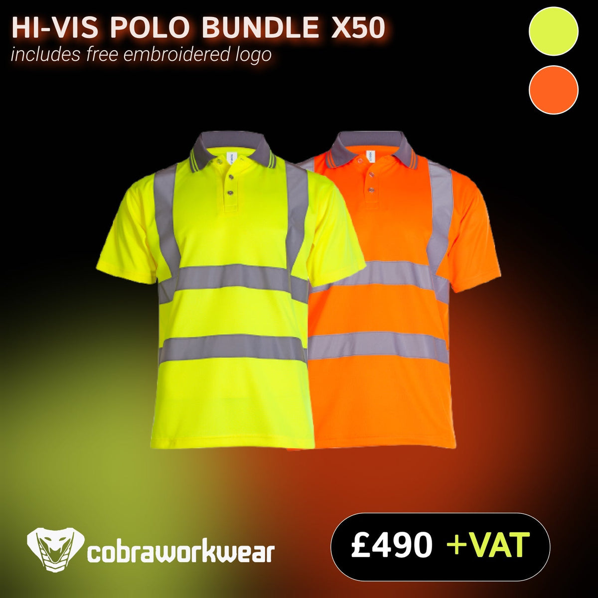 Hi-Vis Polo x50 Package