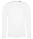 AWDis Cool Long Sleeve Wicking T-Shirt | Arctic White