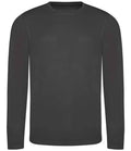 AWDis Cool Long Sleeve Wicking T-Shirt | Charcoal