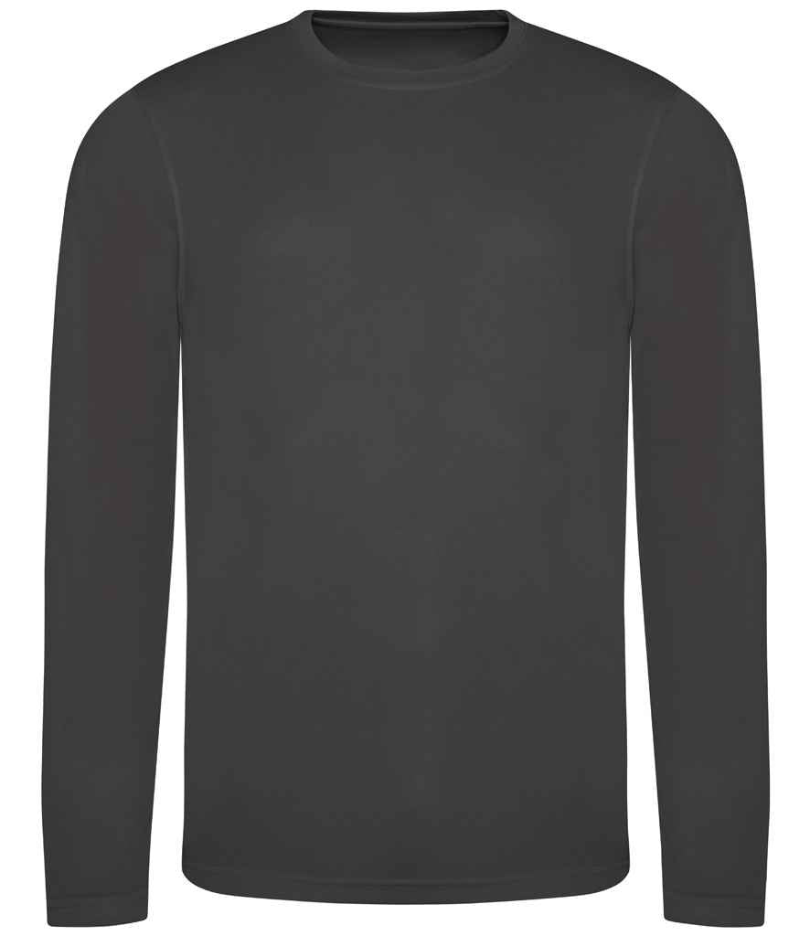AWDis Cool Long Sleeve Wicking T-Shirt | Charcoal