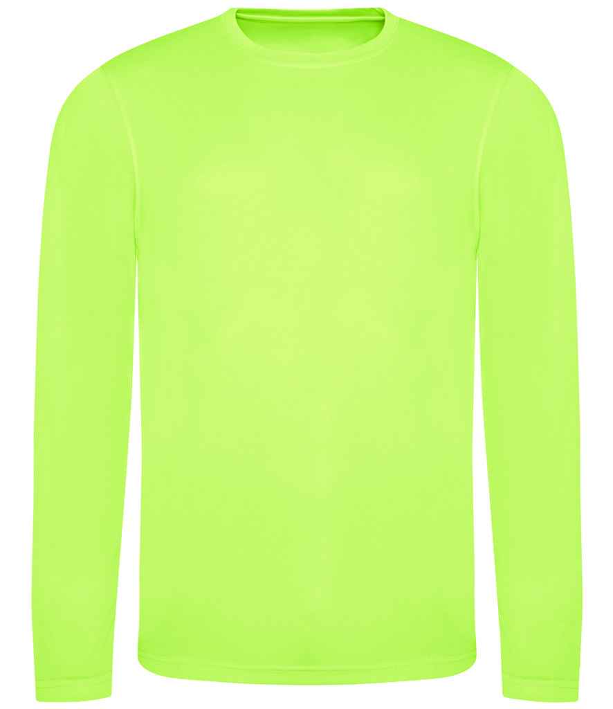 AWDis Cool Long Sleeve Wicking T-Shirt | Electric Green