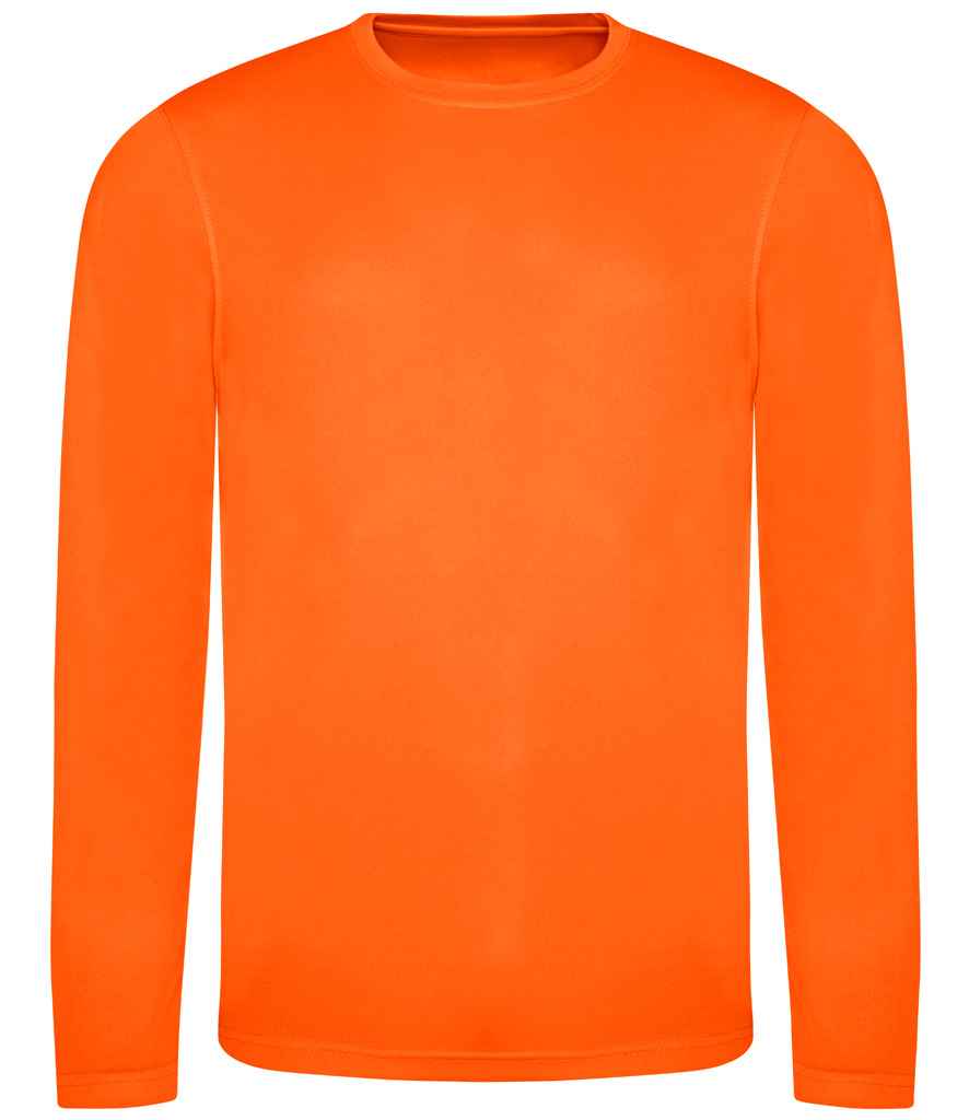 AWDis Cool Long Sleeve Wicking T-Shirt | Electric Orange