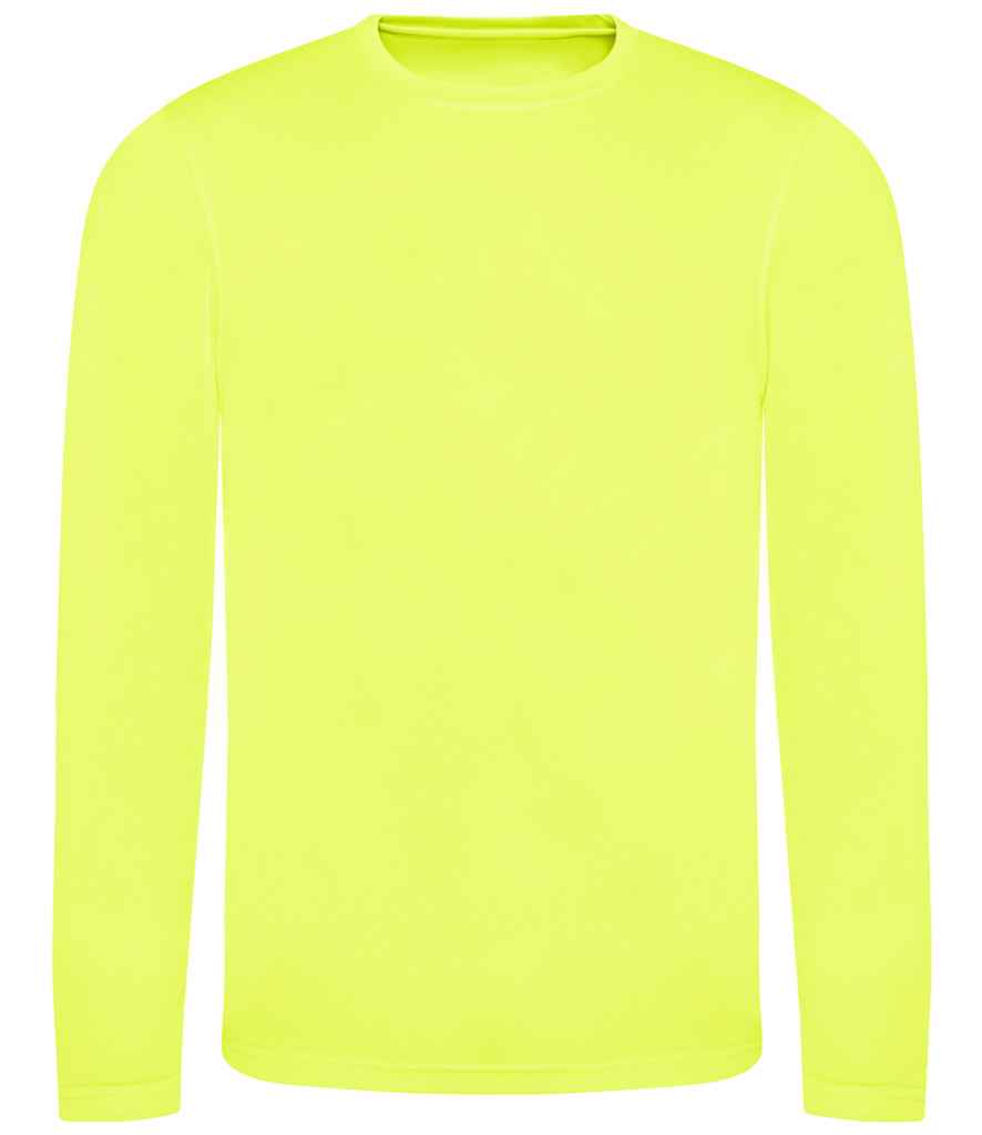 AWDis Cool Long Sleeve Wicking T-Shirt | Electric Yellow