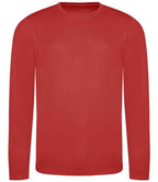 AWDis Cool Long Sleeve Wicking T-Shirt | Fire Red