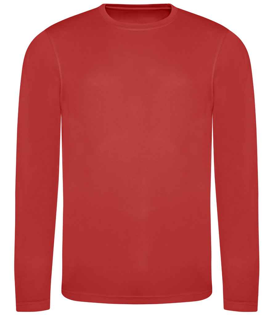 AWDis Cool Long Sleeve Wicking T-Shirt | Fire Red