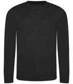 AWDis Cool Long Sleeve Wicking T-Shirt | Jet Black