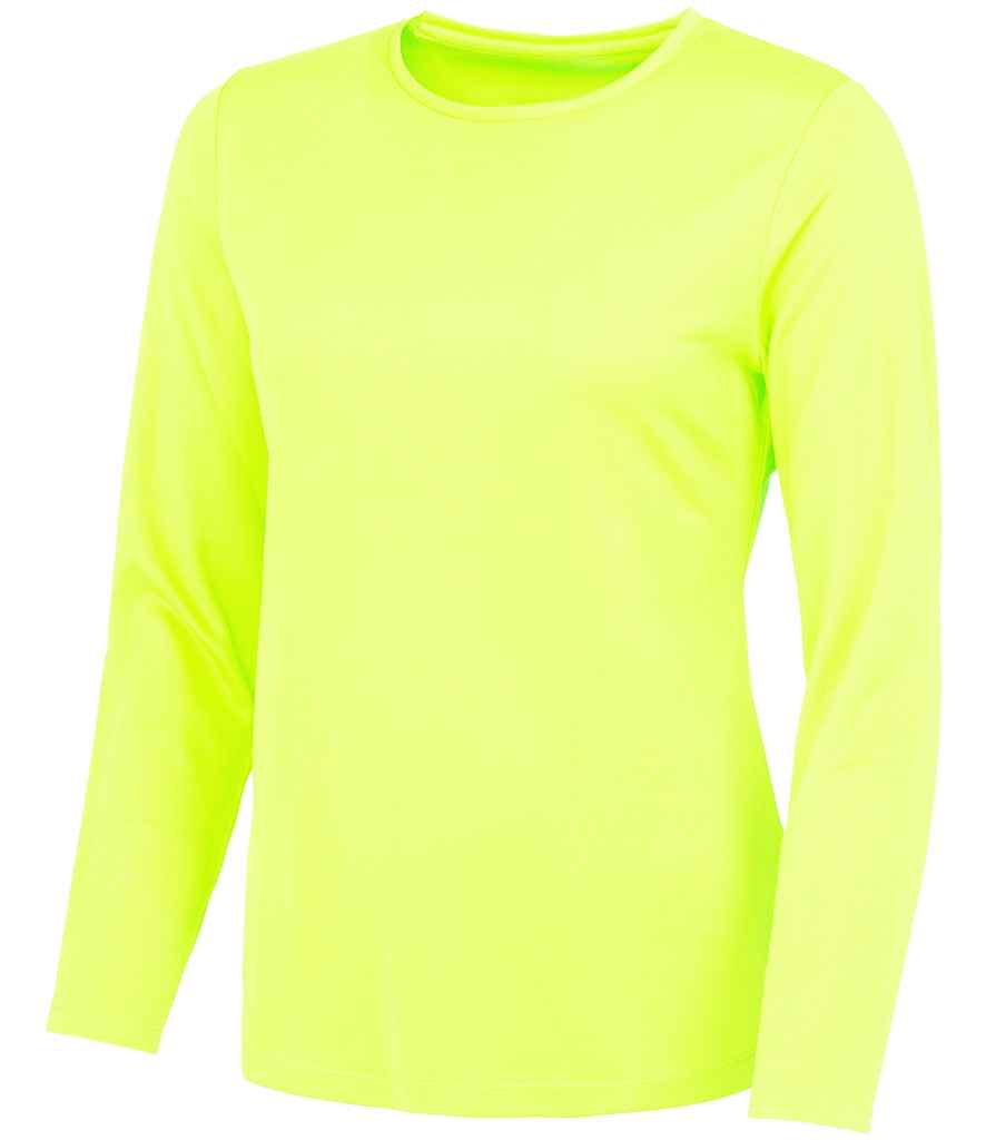 AWDis Ladies Cool Long Sleeve T-Shirt | Electric Yellow