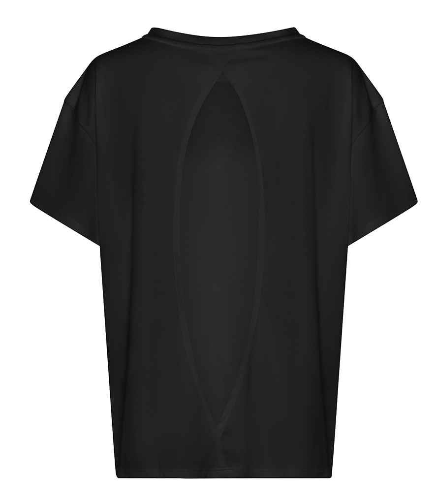AWDis Ladies Cool Open Back T-Shirt | Jet Black