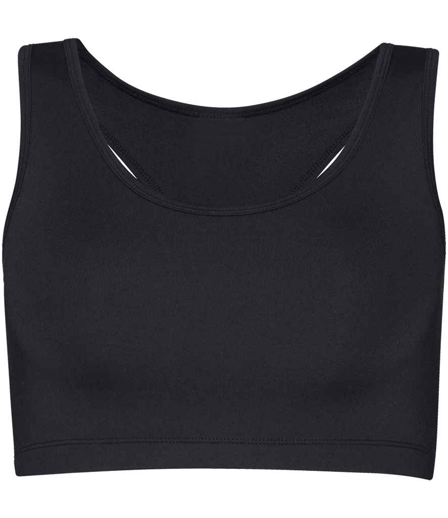 AWDis Ladies Cool Sports Crop Top | Jet Black