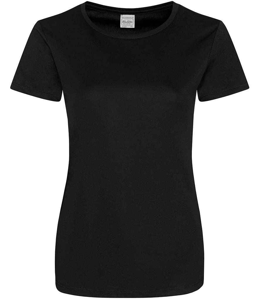 AWDis Ladies Cool Smooth T-Shirt | Jet Black