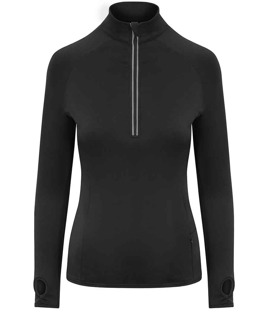 AWDis Ladies Cool-Flex™ Half Zip Top | Jet Black