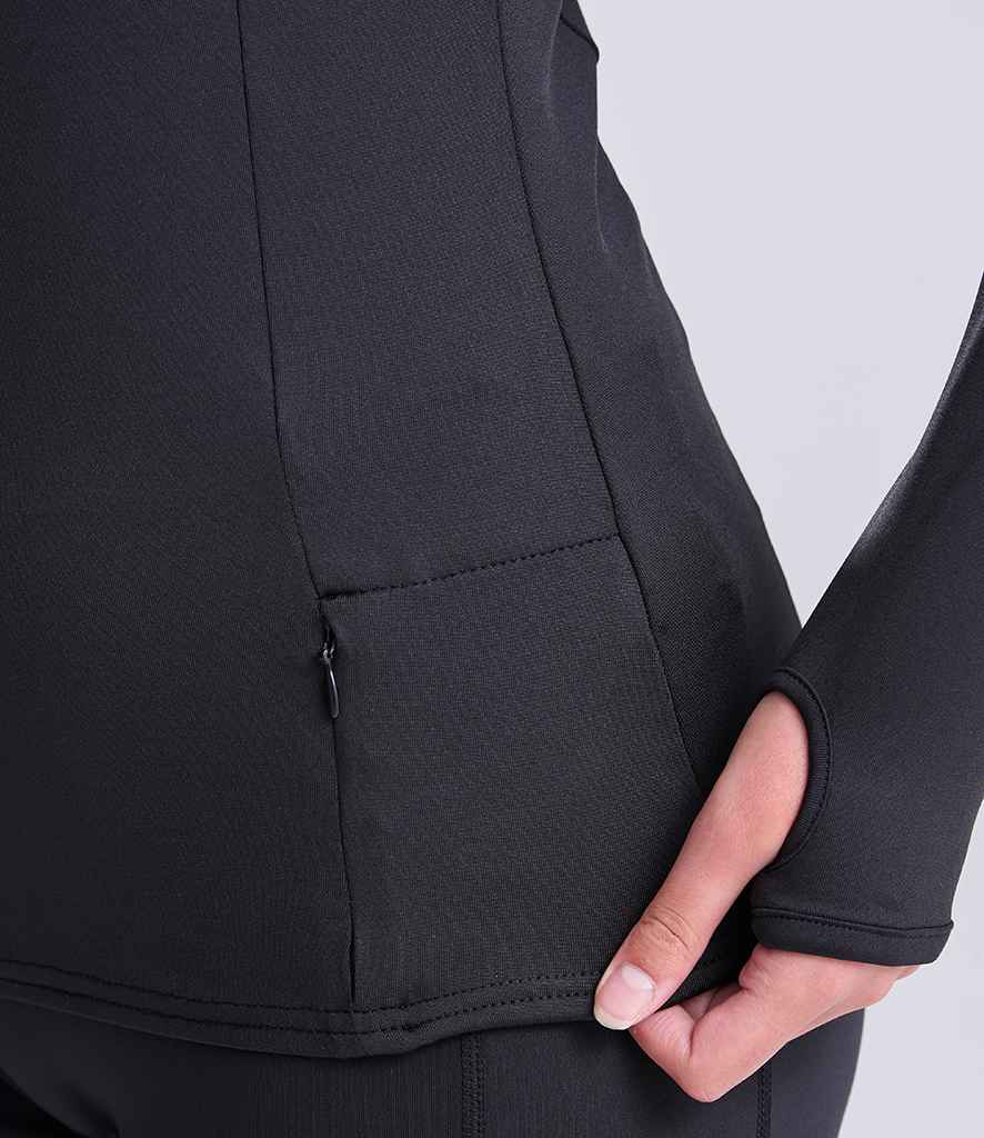 AWDis Ladies Cool-Flex™ Half Zip Top | Jet Black