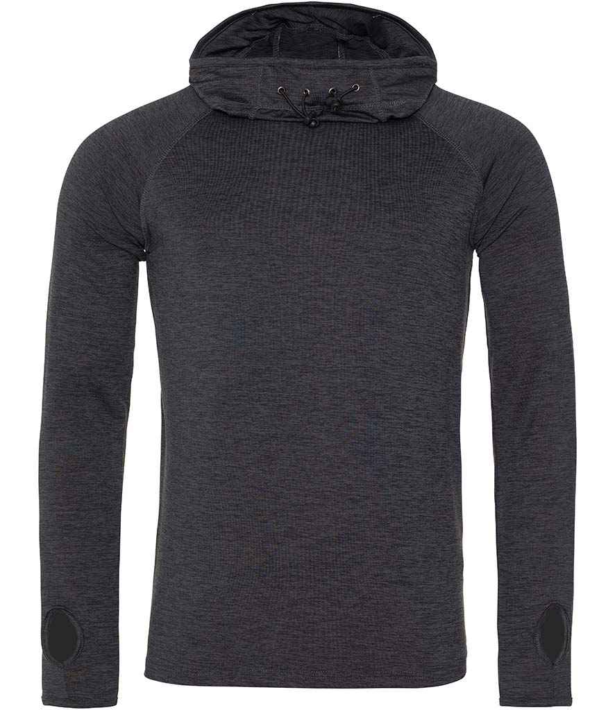 AWDis Cool Cowl Neck Top | Black Slate Melange