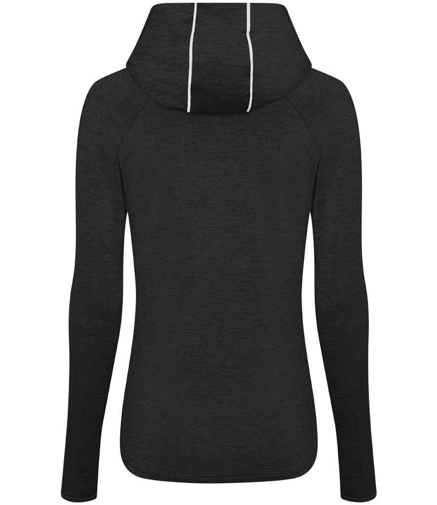 AWDis Ladies Cool Cowl Neck Top | Black Slate Melange