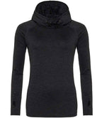 AWDis Ladies Cool Cowl Neck Top | Black Slate Melange