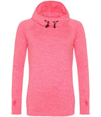 AWDis Ladies Cool Cowl Neck Top | Electric Pink Melange