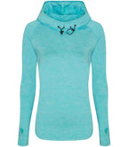 AWDis Ladies Cool Cowl Neck Top | Ocean Melange