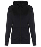 AWDis Ladies Cool Contrast Zoodie | Jet Black