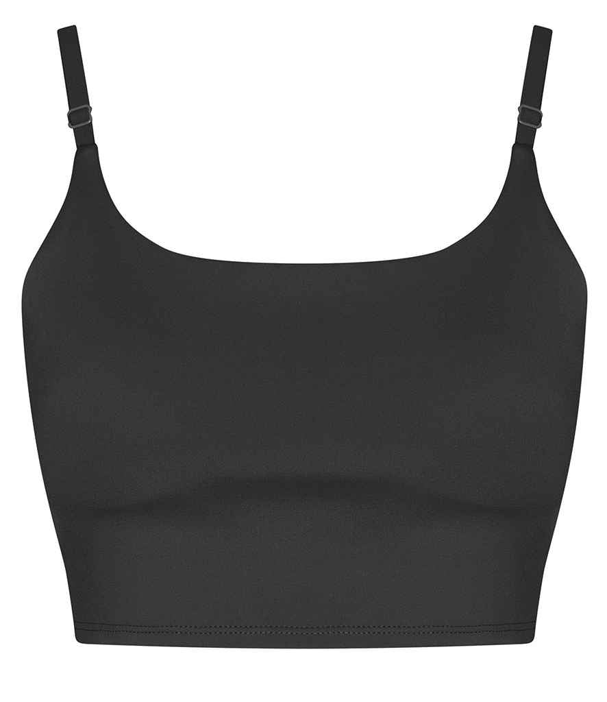 AWDis Ladies Cool Recycled Tech Sports Bra | Jet Black