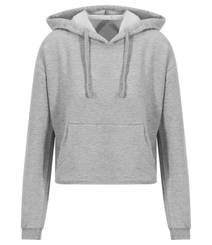 AWDis Ladies Cropped Hoodie | Heather Grey