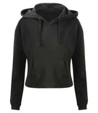 AWDis Ladies Cropped Hoodie | Jet Black