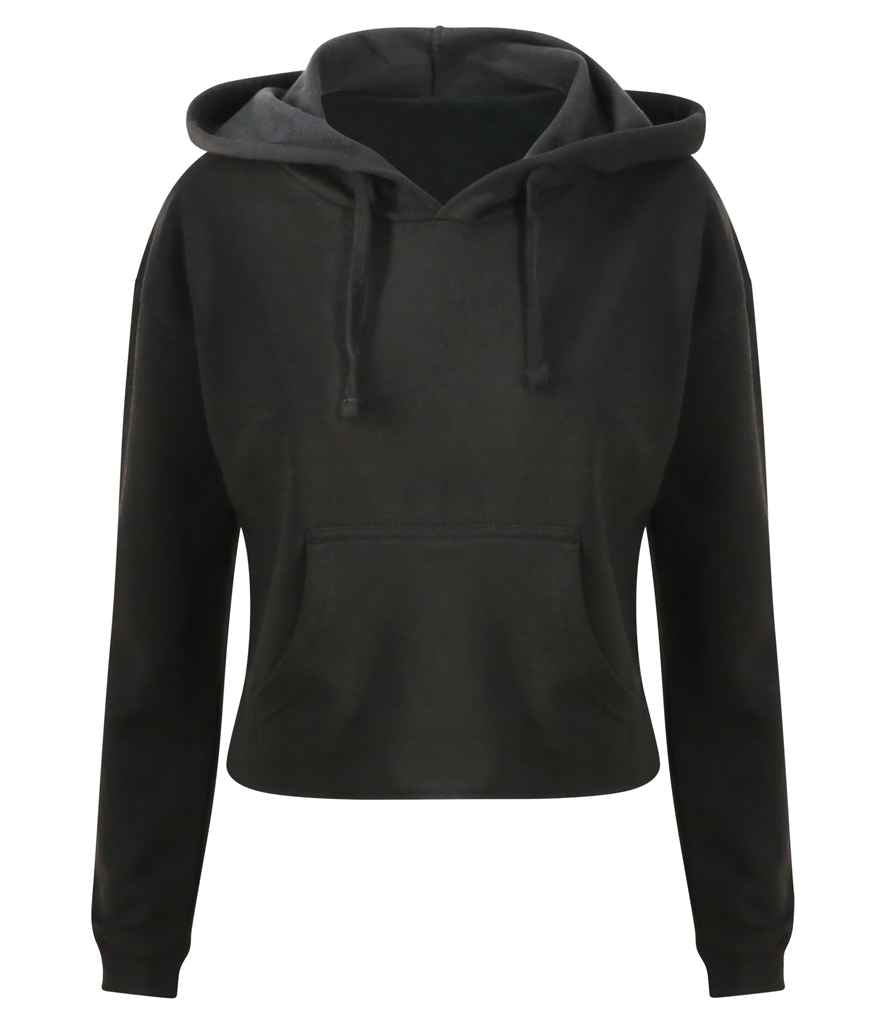AWDis Ladies Cropped Hoodie | Jet Black