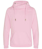 AWDis Cross Neck Hoodie | Baby Pink