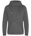 AWDis Cross Neck Hoodie | Charcoal