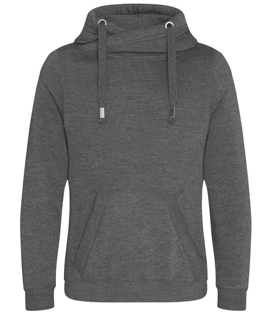 AWDis Cross Neck Hoodie | Charcoal
