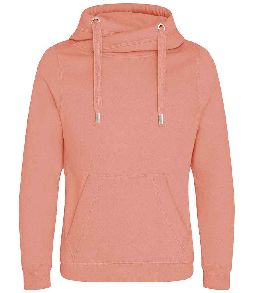 AWDis Cross Neck Hoodie | Dusty Pink