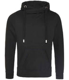 AWDis Cross Neck Hoodie | Jet Black