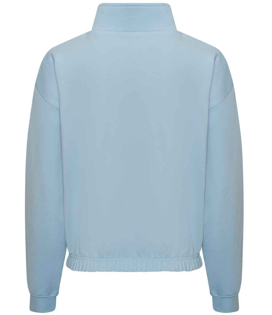 AWDis Ladies Cropped 1/4 Zip Sweatshirt | Sky Blue
