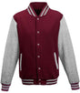 JH043 Burgundy/Heather Grey Front