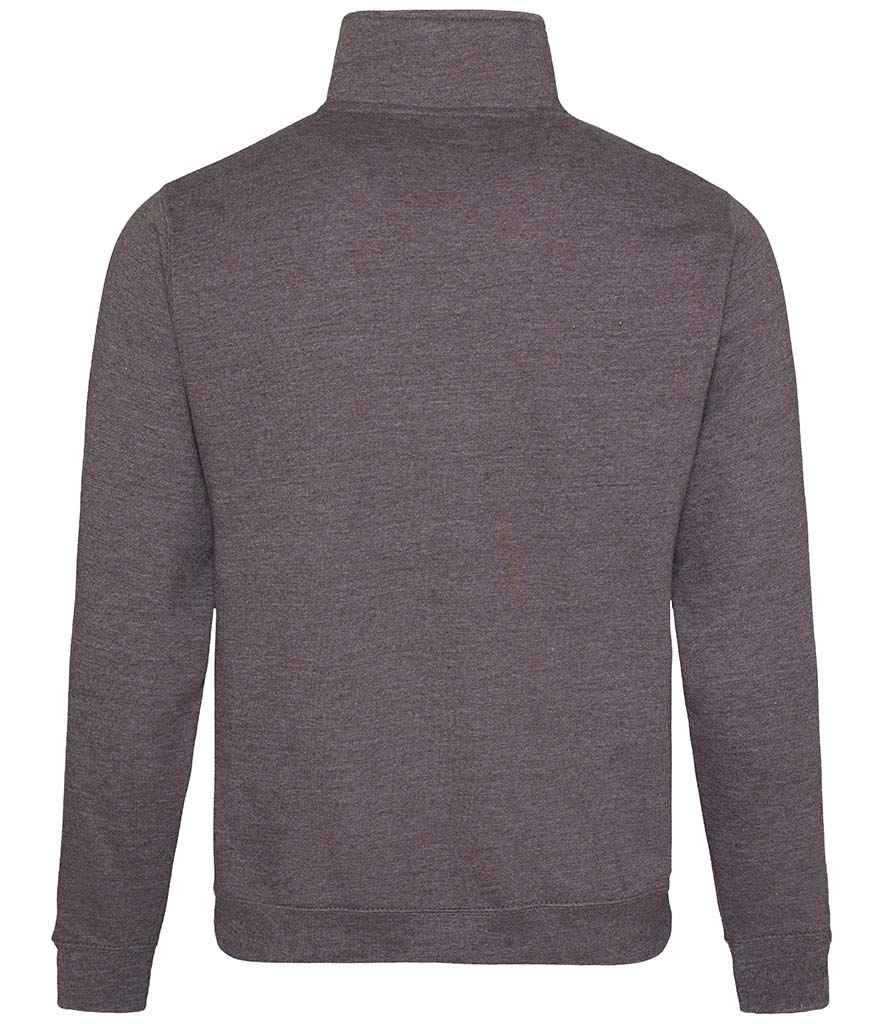 AWDis Sophomore Zip Neck Sweatshirt | Charcoal
