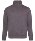 AWDis Sophomore Zip Neck Sweatshirt | Charcoal
