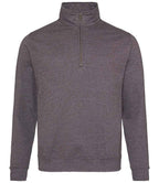 AWDis Sophomore Zip Neck Sweatshirt | Charcoal