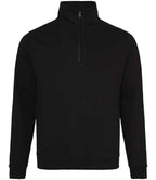 AWDis Sophomore Zip Neck Sweatshirt | Deep Black