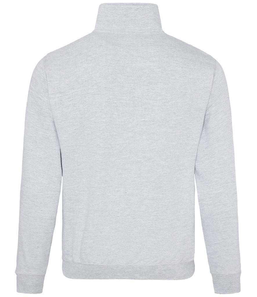 AWDis Sophomore Zip Neck Sweatshirt | Heather Grey