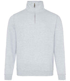 AWDis Sophomore Zip Neck Sweatshirt | Heather Grey