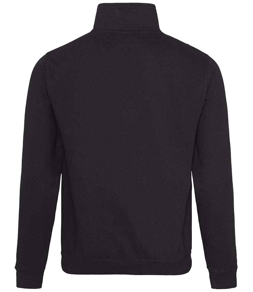 AWDis Sophomore Zip Neck Sweatshirt | Jet Black