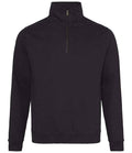 AWDis Sophomore Zip Neck Sweatshirt | Jet Black
