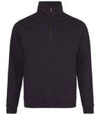 AWDis Sophomore Zip Neck Sweatshirt | Jet Black