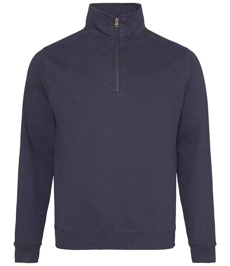 AWDis Sophomore Zip Neck Sweatshirt | New French Navy