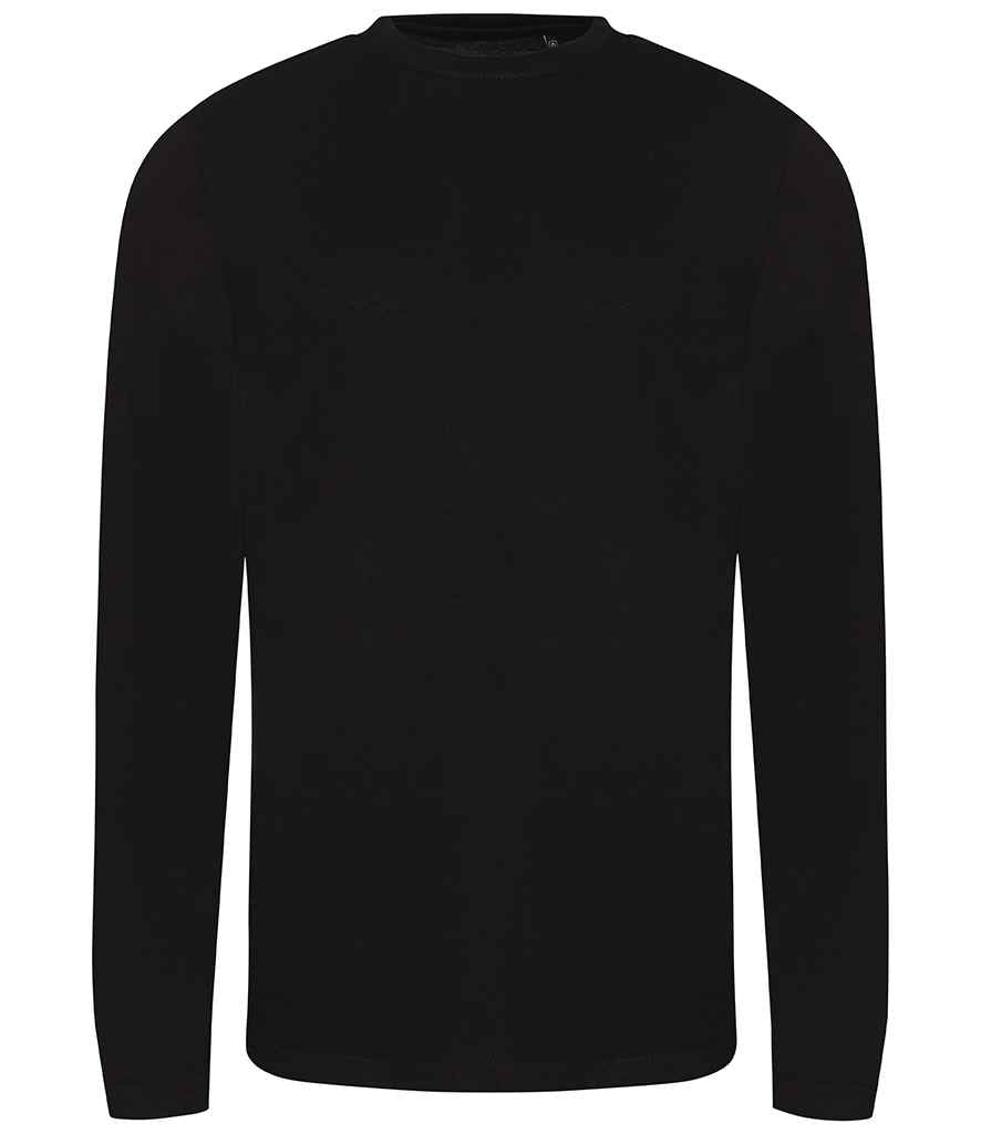 AWDis Long Sleeve Tri-Blend T-Shirt | Solid Black