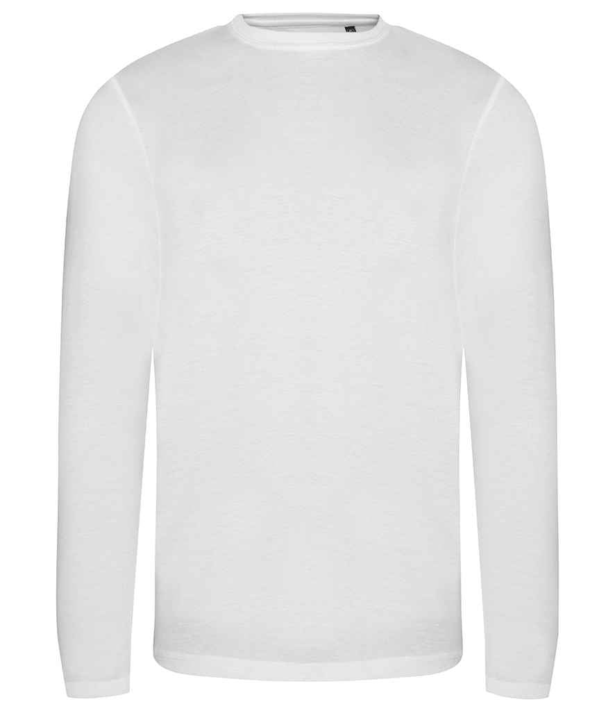 AWDis Long Sleeve Tri-Blend T-Shirt | Solid White