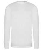 AWDis Long Sleeve Tri-Blend T-Shirt | Solid White